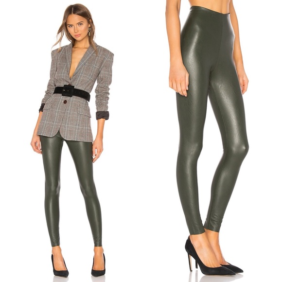 🏷️ SOLD • COMMANDO • Perfect Control Faux Leather Leggings in Pine • Medium - Picture 9 of 10